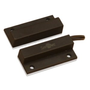 ST-DM111NC-BR Магнитоконтактный датчик, НЗ, коричневый, накладной для деревянных дверей, зазор 20 мм