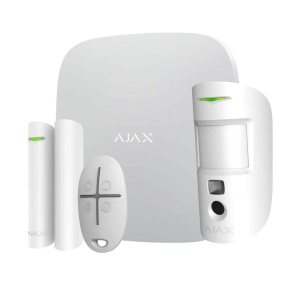 Комплект беспроводной охранной сигнализации Ajax StarterKit Cam Plus (HubKit Cam Plus) (белый)