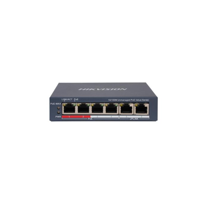 Коммутатор Hikvision DS-3E0106P-E/M(B)