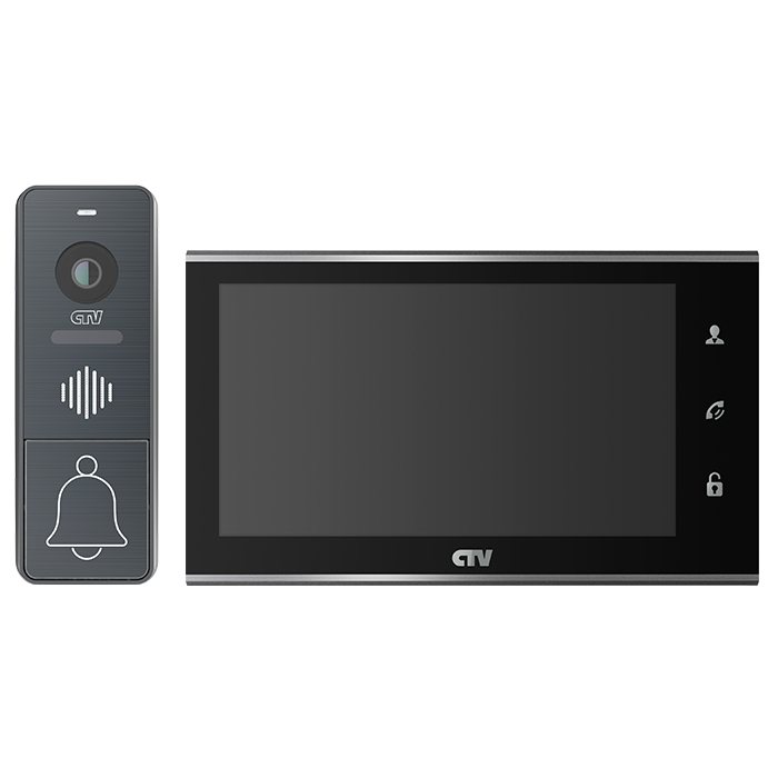 Комплект видеодомофона CTV-DP4707IP, черный
