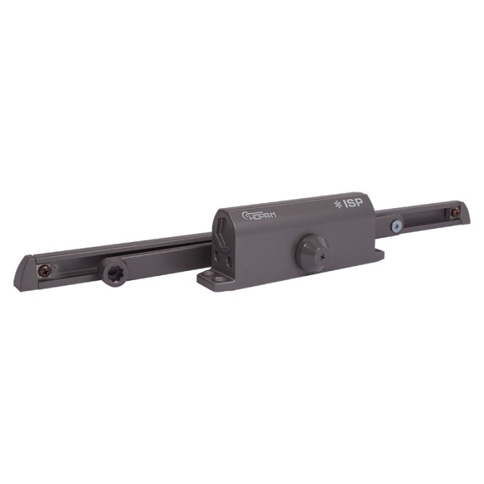 Доводчик ISPARUS 430 Slider (от 40 до 100 кг) (графит) морозостойкий со скользящей тягой