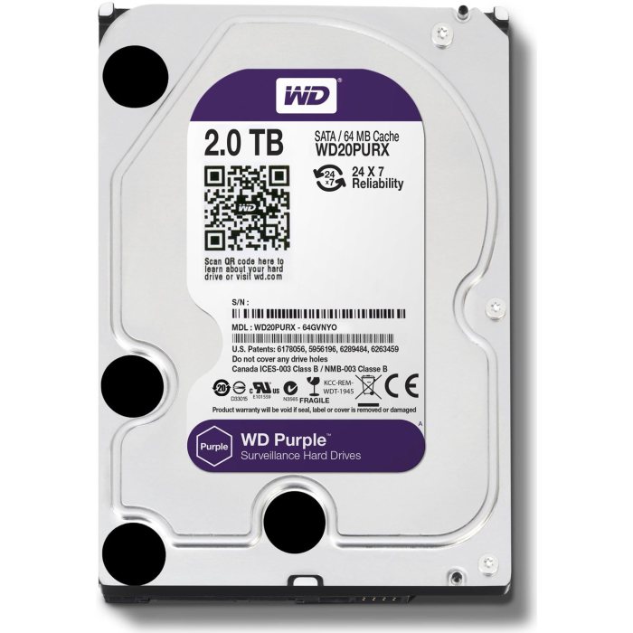 WD20PURX Жесткий диск 2000ГБ Western Digital "Caviar Purple"
