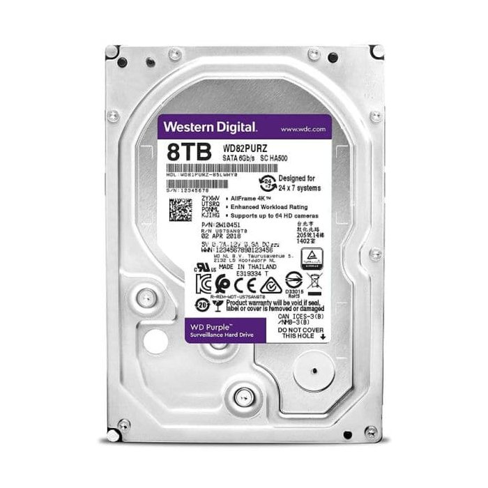 Жесткий диск для видеонаблюдения HDD 8Tb Western Digital Purple WD82PURZ