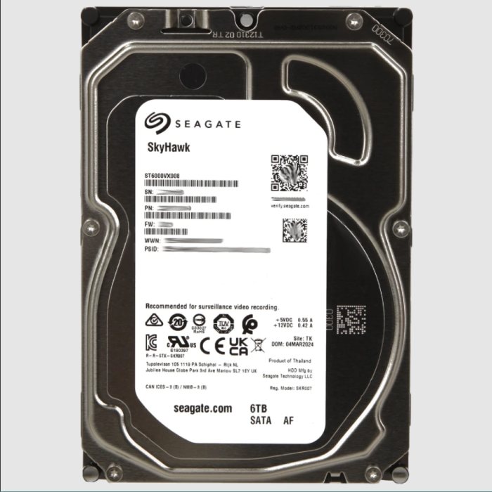 Жесткий диск, Dahua, ST6000VX008, HDD 6Tb, SATA 6Gb/s, 3.5", 256MB, 5400 RPM