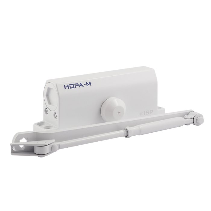 Доводчик НОРА-М 450 ISPARUS (от 120 до 170кг) (белый) морозостойкий