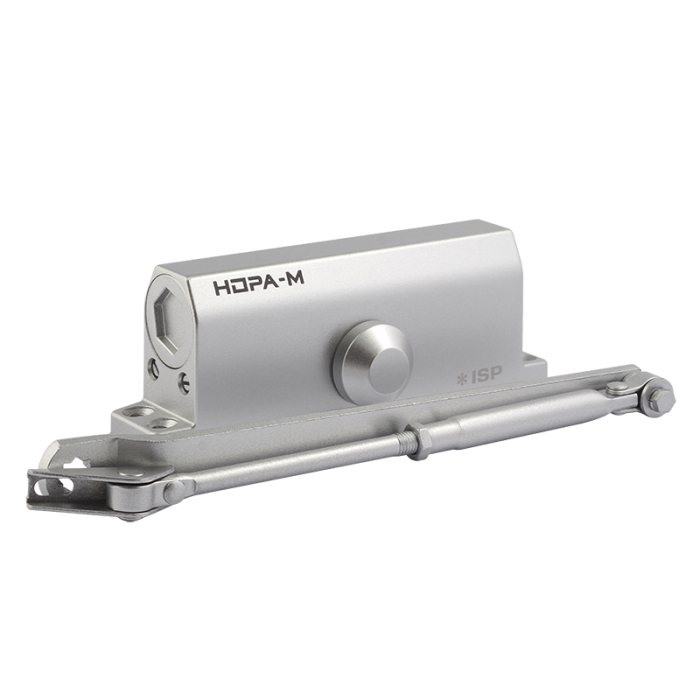 Доводчик НОРА-М 450 ISPARUS (от 120 до 170кг) (серебро) морозостойкий