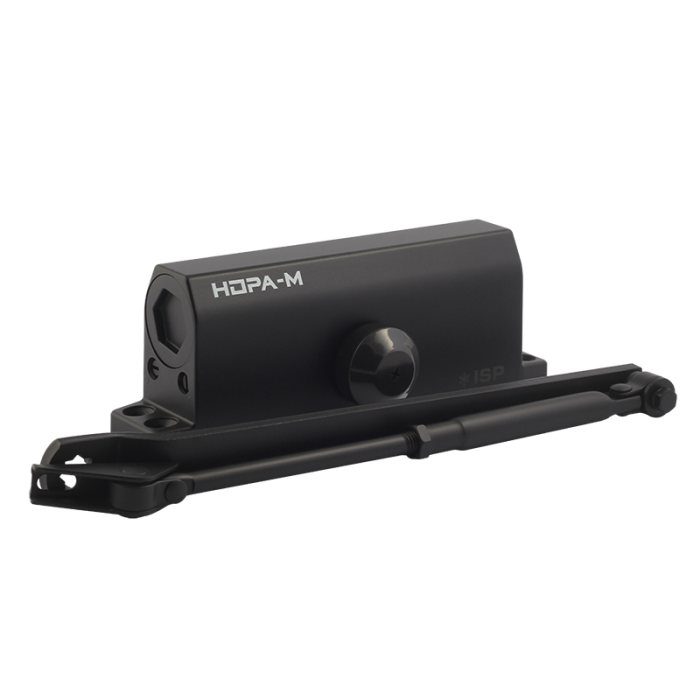 Доводчик НОРА-М 450 ISPARUS (от 120 до 170кг) (черный) морозостойкий
